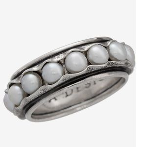 Silpada Sterling and Pearl ring size 8
